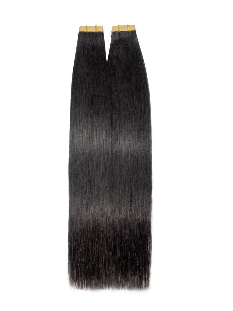 Virgin straight tape-in hair extensions - 100g bundle, 100% human hair from LuxHairBox
